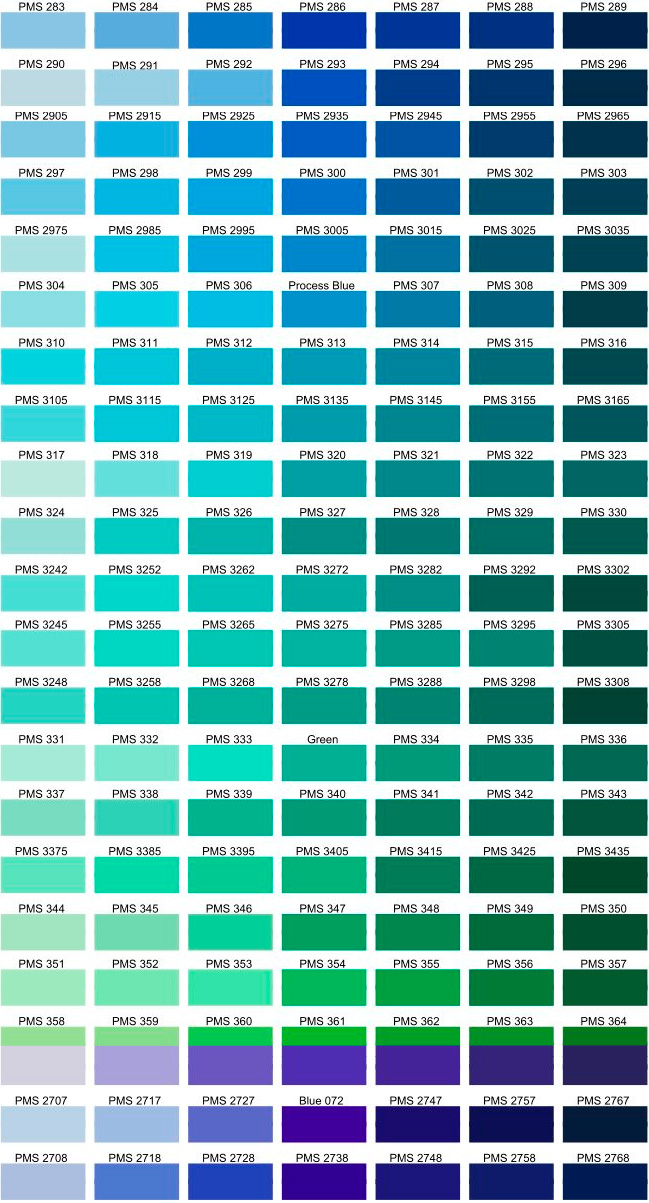 Pantone® Colour Chart 4 | Signkiosk.com